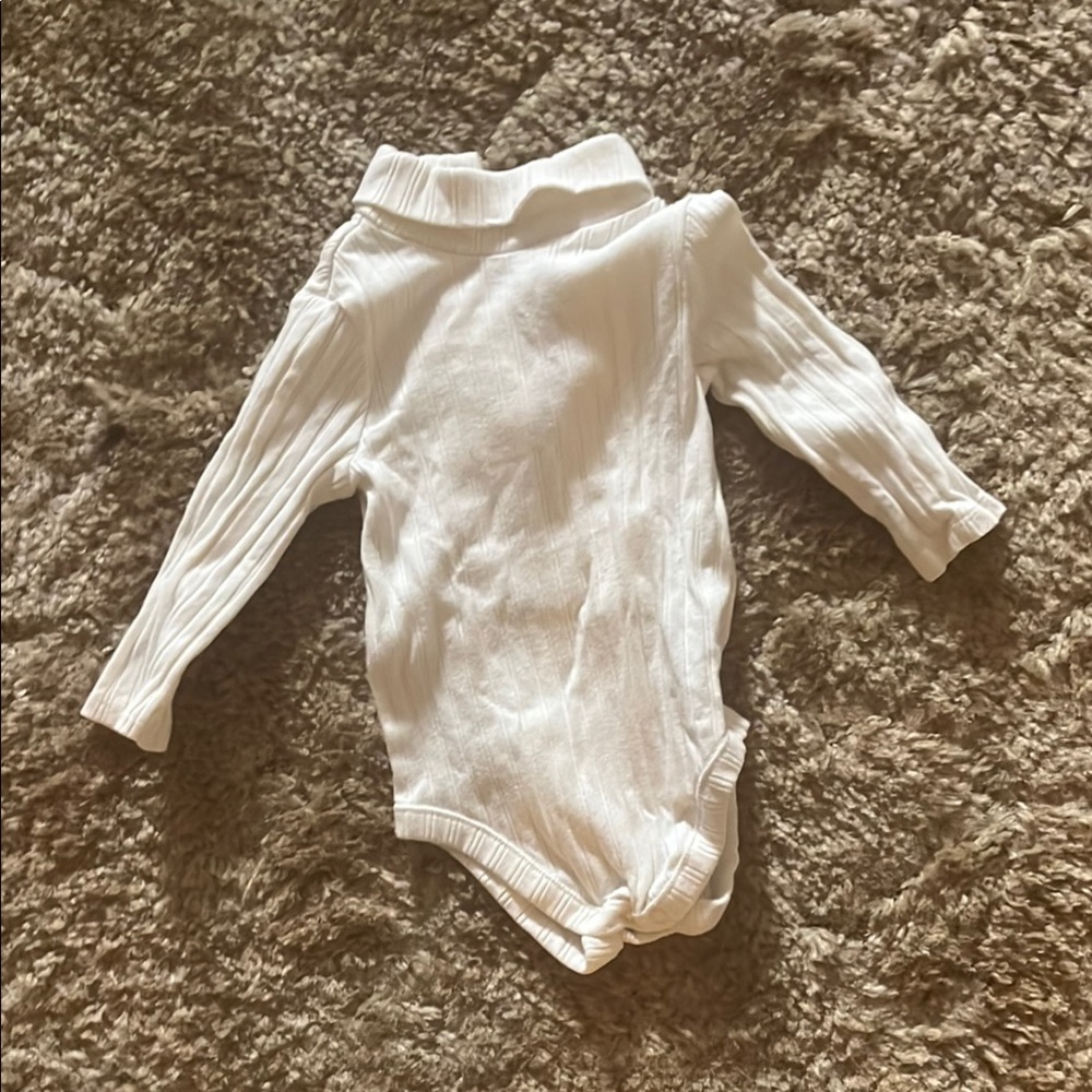Janie and Jack White Ribbed Bodysuit